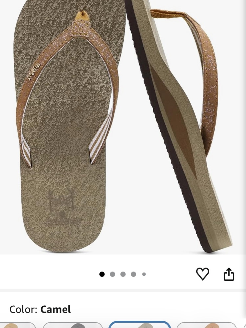 Camel Women's Flip-Flop Sandals - Casual Summer Comfort